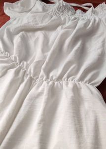 White Off-Shoulder Romper