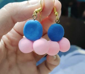 Funky  Handmade Air Dry Clay Earrings
