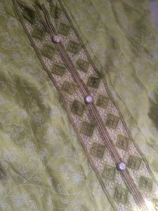 Green Embroidered Kurta