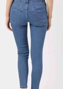 Light Blue Mid-Rise Skinny Jeans