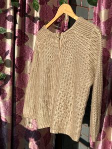 Comfortable Double Zip Knit Sweater