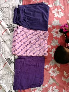 Pink And Purple Kurta Set
