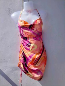DAMN BEAUTIFUL TIE NECK BODYCON