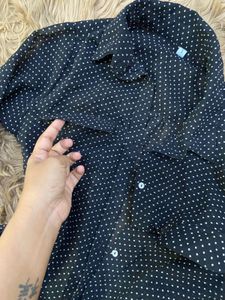Polka Dot Sheer Blouse
