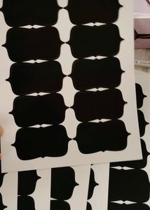Glun Black Stickers With White Pencil