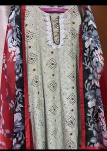 Cotton Printed Free Size Kurta & Dupatta