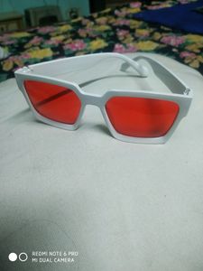 TRENDY white Frame Fiber GOGGLES, Tag IS Not There So LIKE NEW, otherwise Totally Unused