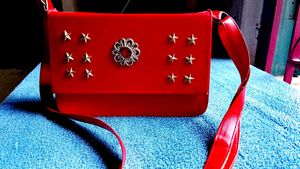 Red Star Studded Shoulder Bag