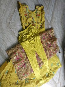 Floral Yellow Kurta