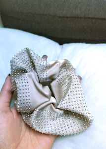 Rhinestone Studded Scrunchie