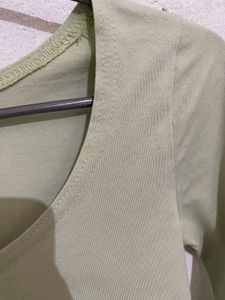 Sage Green Long Sleeve Crop Top