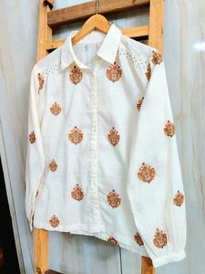 Elegant Embroidered Women's Shirt-44-46