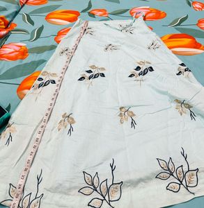 Trending Design Blue Fancy Kurta With Skirt