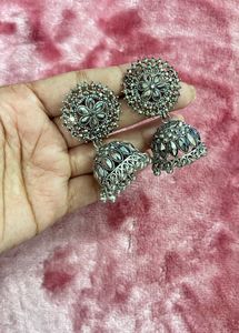 Oxidised Jhumkas