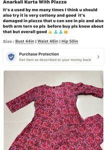 Anarkali Kurta With Plazzo