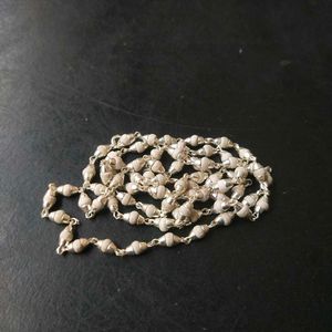 925 Pure Silver Spritual Tulsi Mala Chain