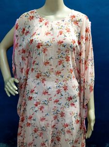 Peach Butterfly Kaftan Kurta✨