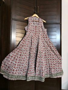 Fabindia Women Printed Cotton Anarkali Kurta