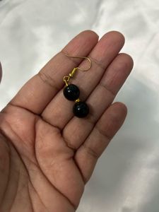 Pearl &amp; Black Bead Necklace Set