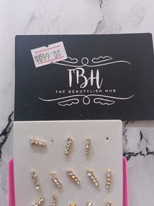 Sparkling Gold-tone Nose Pins