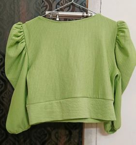 💚Green Crop Regular Top