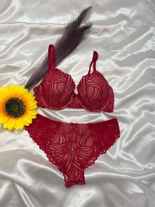 Red Lace Lingerie Set