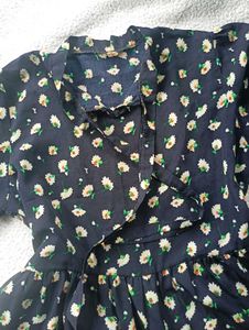 Daisy Print A-line Dress