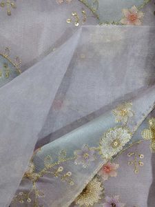3 Pc Lavender Unstitched Suit Set
