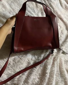 Miraggio Cherry🍒wine Date Crossbody Satchel Bag
