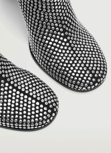 MANGO Silver Studded Boots
