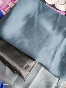 Perfect Blue Shade Blend Saree😍