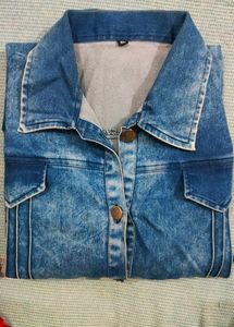 Denim Causal Short Midi