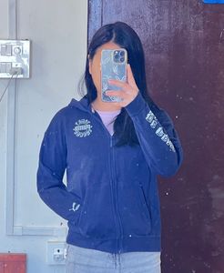 Blue Zip-Up Hoodie