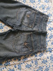 COMBO OF Vintage Wash Jeans AND KNEE PANT