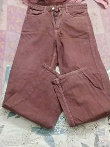 Maroon Denim Jeans