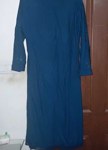 Teal Embroidered Kurti