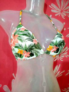 Tropical Floral Bikini Top