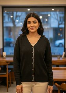 Imported Elegant Black Cardigan