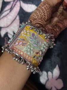 Embroidered Ghungroo Bracelet