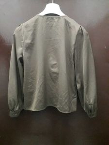 ZARA Elegant Olive Green Blouse