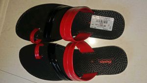 Red & Black Flip Flops