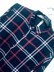 Plaid Flannel Button-Down Shirt