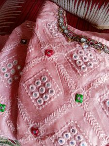 Elegant Pink Embroidered Anarkali Kurta