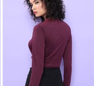 Burgundy Crop Top