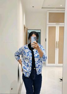 Floral Button-Down Jacket