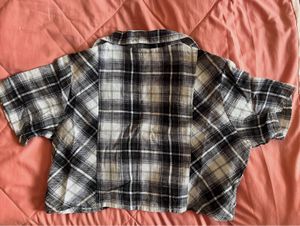 Lee Cooper Crop Shirt Black &amp; White (XS)