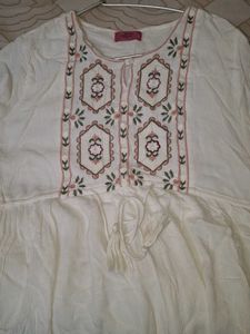 White Frock Kurta