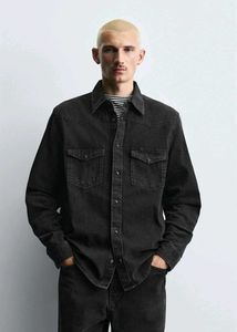 ZARA Black Denim Shirt Unisex