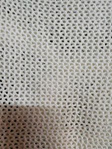 Crochet Knit Off-white Top