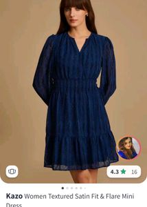 Chic Blue Lace Dress